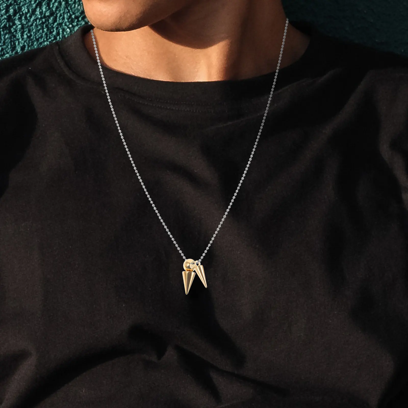 

20Pcs Premium Stainless Steel Cone Shaped Pendants Ideal for Handmade Necklaces Jewelry Making Accessories Gift Pack