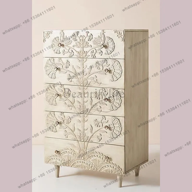

Hong Kong-style French drawer cabinet/American light luxury storage/home decoration cabinet