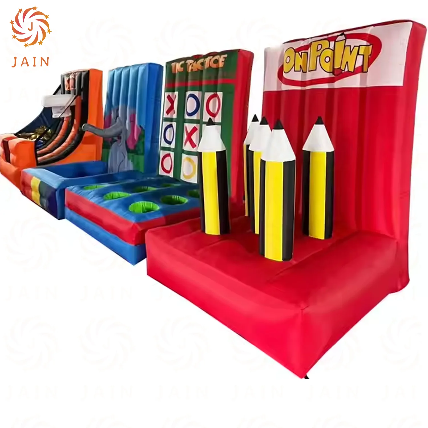 4 في 1 أو لعبة منفصلة نفخ كرنفال لعبة كرة السلة هوب الهدف حلقة رمي لعبة ألعاب رياضية للحفلات للأماكن الخارجية والداخلية