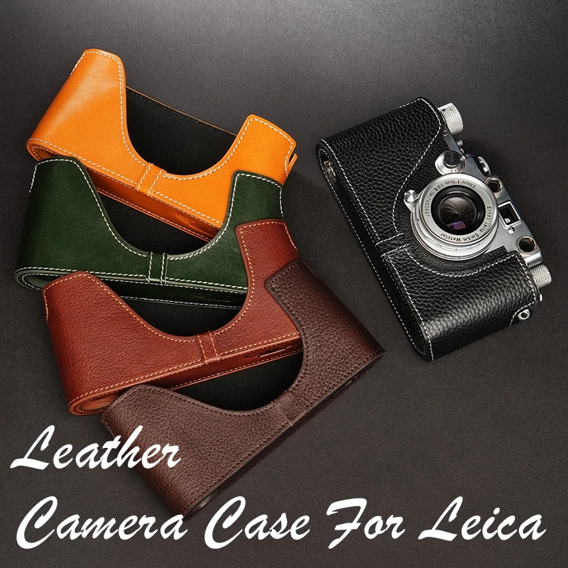 

For LEICA iiig iiif iiid iiic ic ig if iic iif Protective shell handwork Photo Camera Genuine leather cowhide Bag Body BOX Case