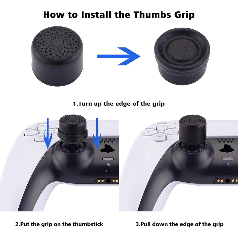 عيدان الإبهام غطاء قبضة ل PS5 ، PS4 ، Xbox سلسلة واحدة ، X ، S تحكم ، ارتفاع السيليكون ، أغطية عصا مريحة ، الملحقات
