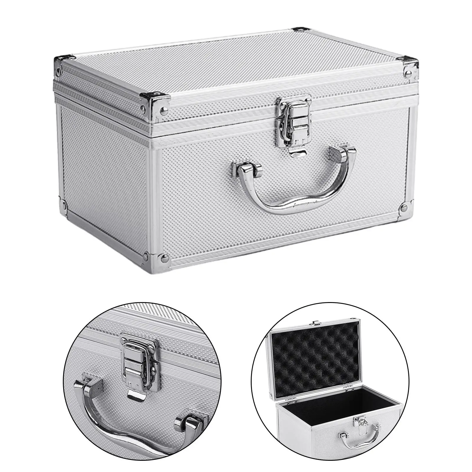 Multifunction Tool Box Organizer for Drill Storage Aluminum Alloy Instrument Case Storage Box for Warehouse Garage Household