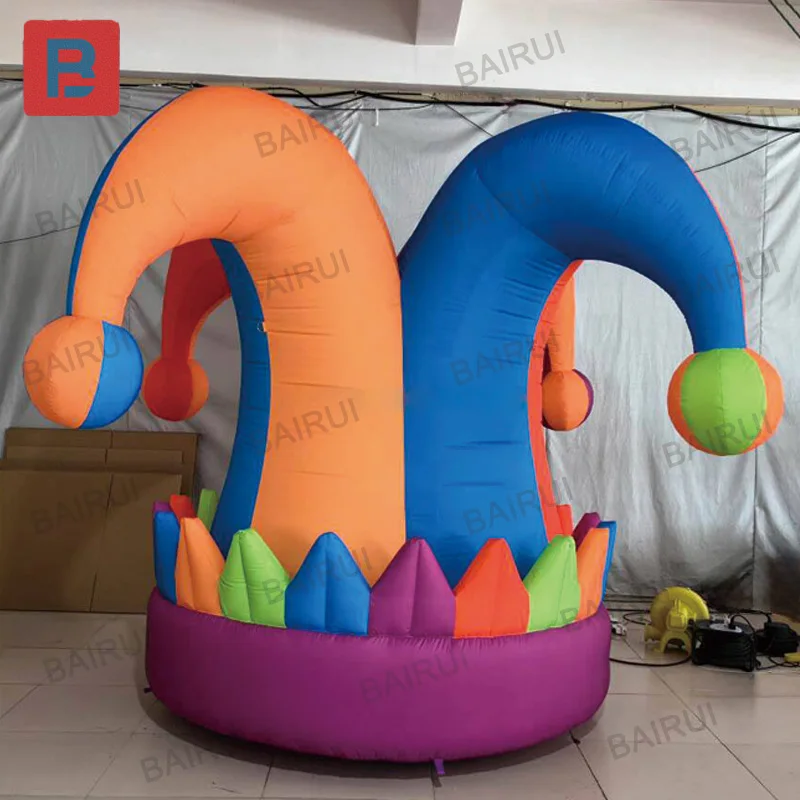 

Надувная шляпа клоуна, украшение для фестивалей и мероприятий, индивидуальный дизайн, красочное надувное украшение, надувная шляпа клоуна