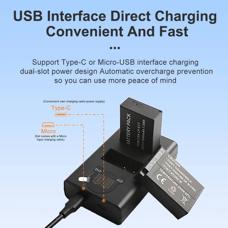 IL LP E17 LP-E17 LPE17 Batterie LED USB touristes Chargeur pour IL EOS 200D M3 M6 execute D 760D T6i T6s 800D 8000D Kd'appareils X8i Caméra