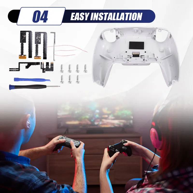 For PS5 Double Back Clip Button Handle Back Clip Rear Back Button Programming Custom Mapping Burst Back Button