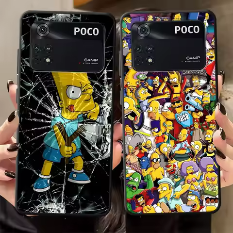 Funda Phone Cover Case for Xiaomi Poco F8 M5 F1 C71 F3 C61 C75 C50 X3 X4 X5 X7 Pro M3 M4 M7 Pro Fun S-simpsons