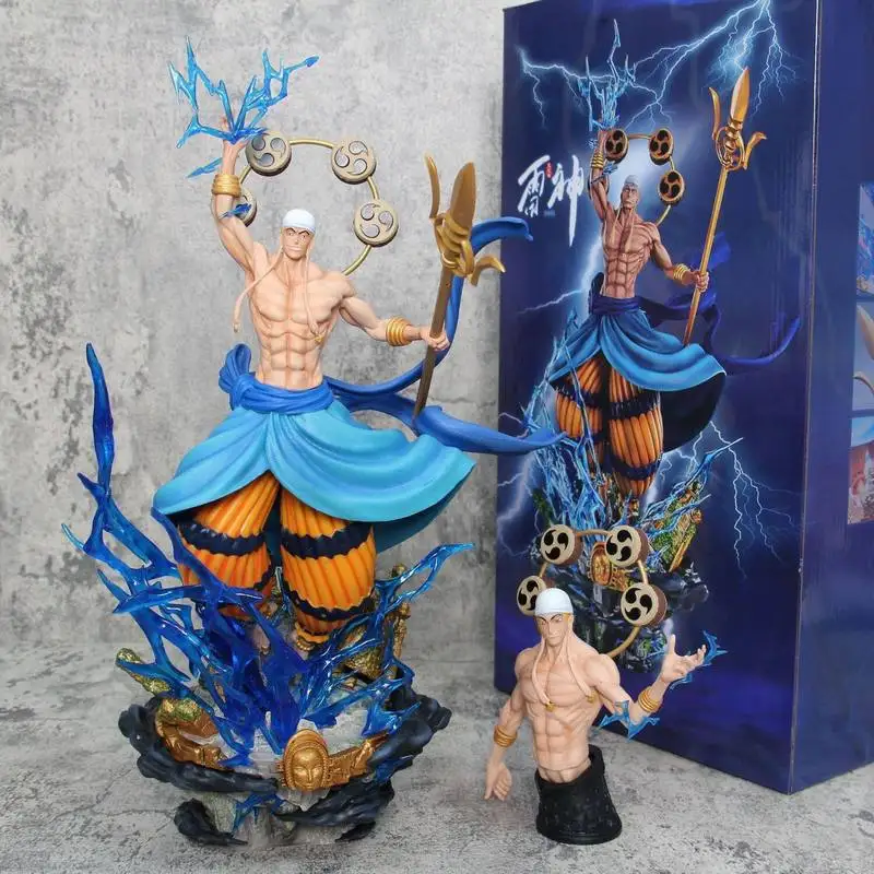 

One Piece Gk Handheld Lx Aini Road Big Player Thunder God Aini Road Handheld Model Ornament Height About 45cm