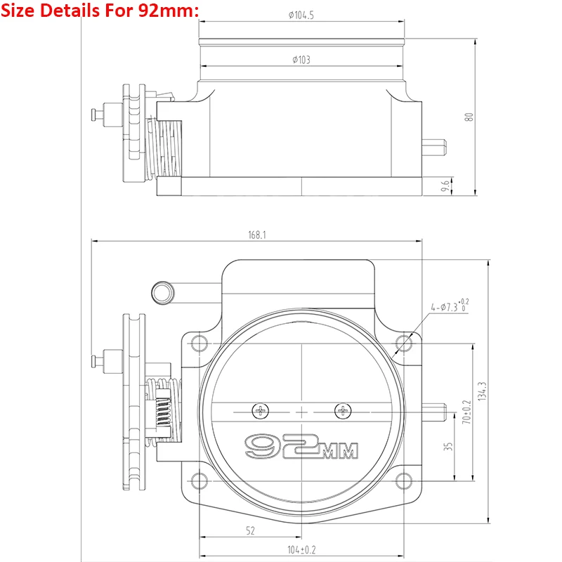 92mm/102mm Silver New Aluminum Electric Throttle Body Valve With TPS IAC For GM Chevy Gen III LS1 LS2 LS3 LS6 LS7 LSX LS710091 images - 6