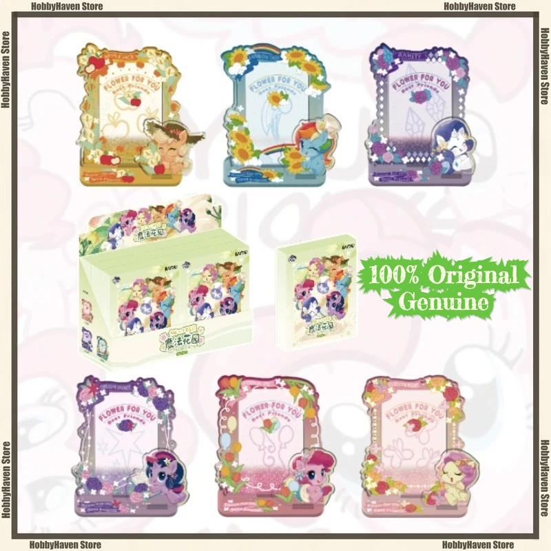 

В наличии Карточная игра My Little Pony Magic Garden Series Q Версия Акриловая подставка для карточек Quicksand Подлинная коллекция периферийных устройств Подарок