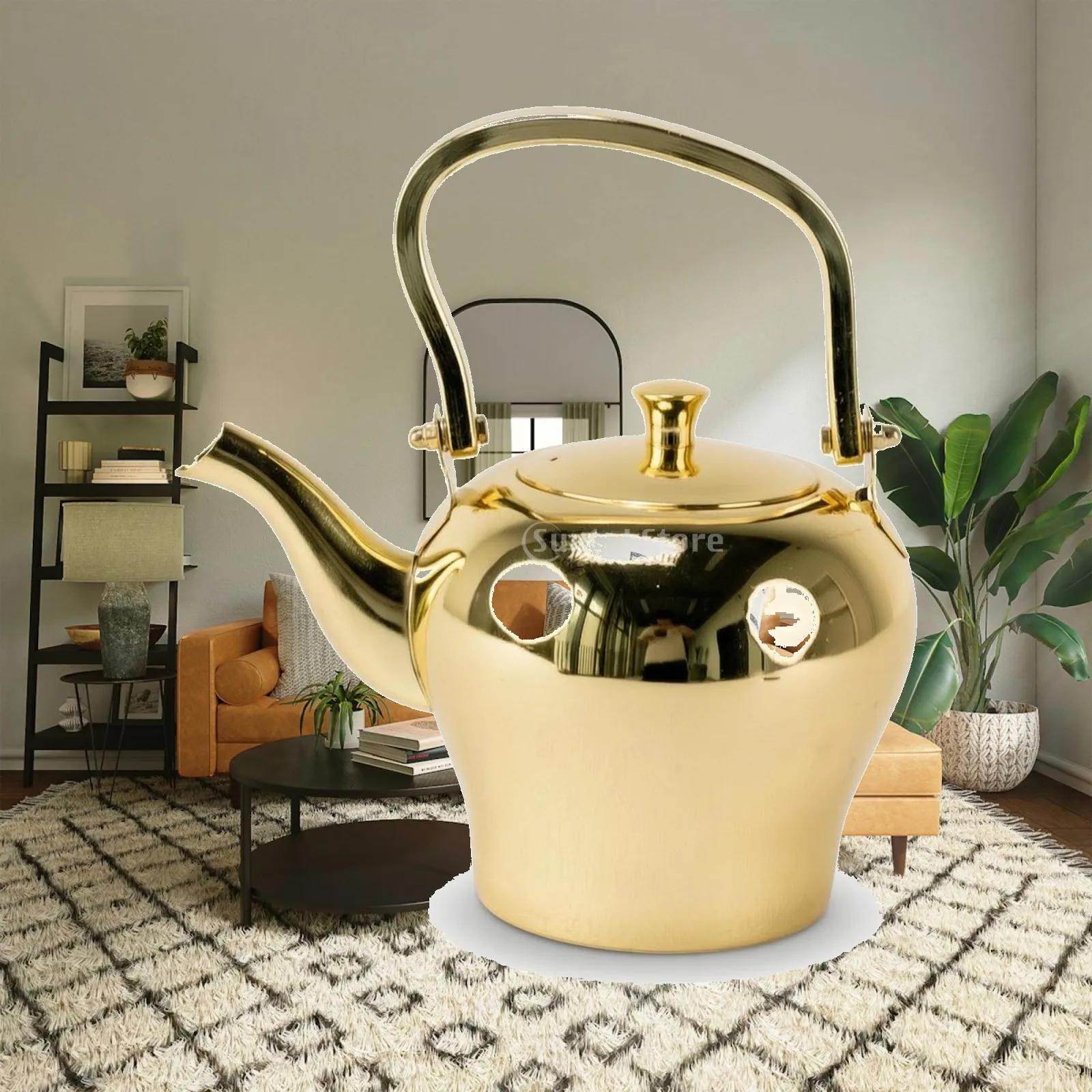 Elegant Steel Teapot with Easy Grip Knob and Arched Top Handle for Comfortable Carrying Daily Tea Making
