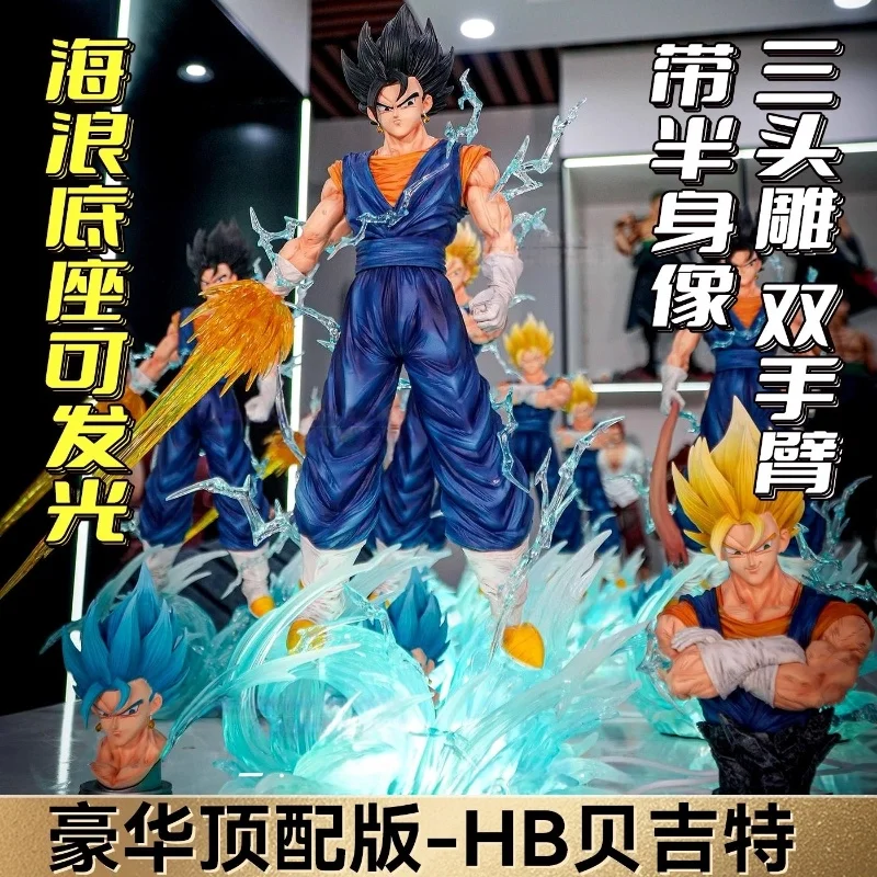 

Dragon Ball Jt Saiyan Hb Vegeta Gogita Двуглавая статуя со сменными руками Аниме Фигурка Модель