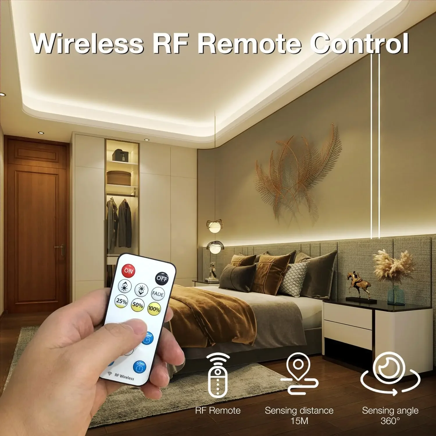 Light Strips with Remote and App, 6500 K Dimmable LED Tape Light, Indoor COB LED Lights for Bedroom DIY Lighting image 4
