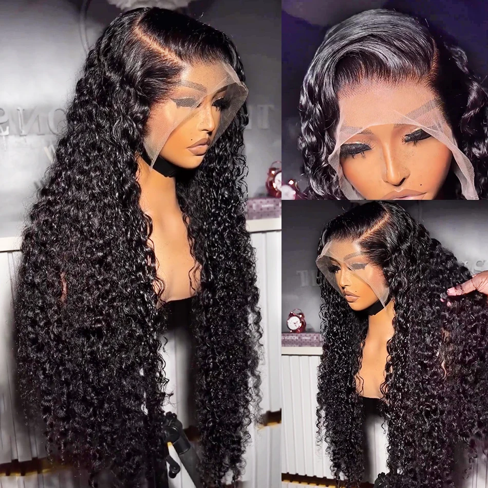 

Curly Human Hair Wig 360 Hd Deep Wave Lace Frontal Brazilian Wigs For Black Women Human Hair 38 Inch Water Wave Lace Front Wig
