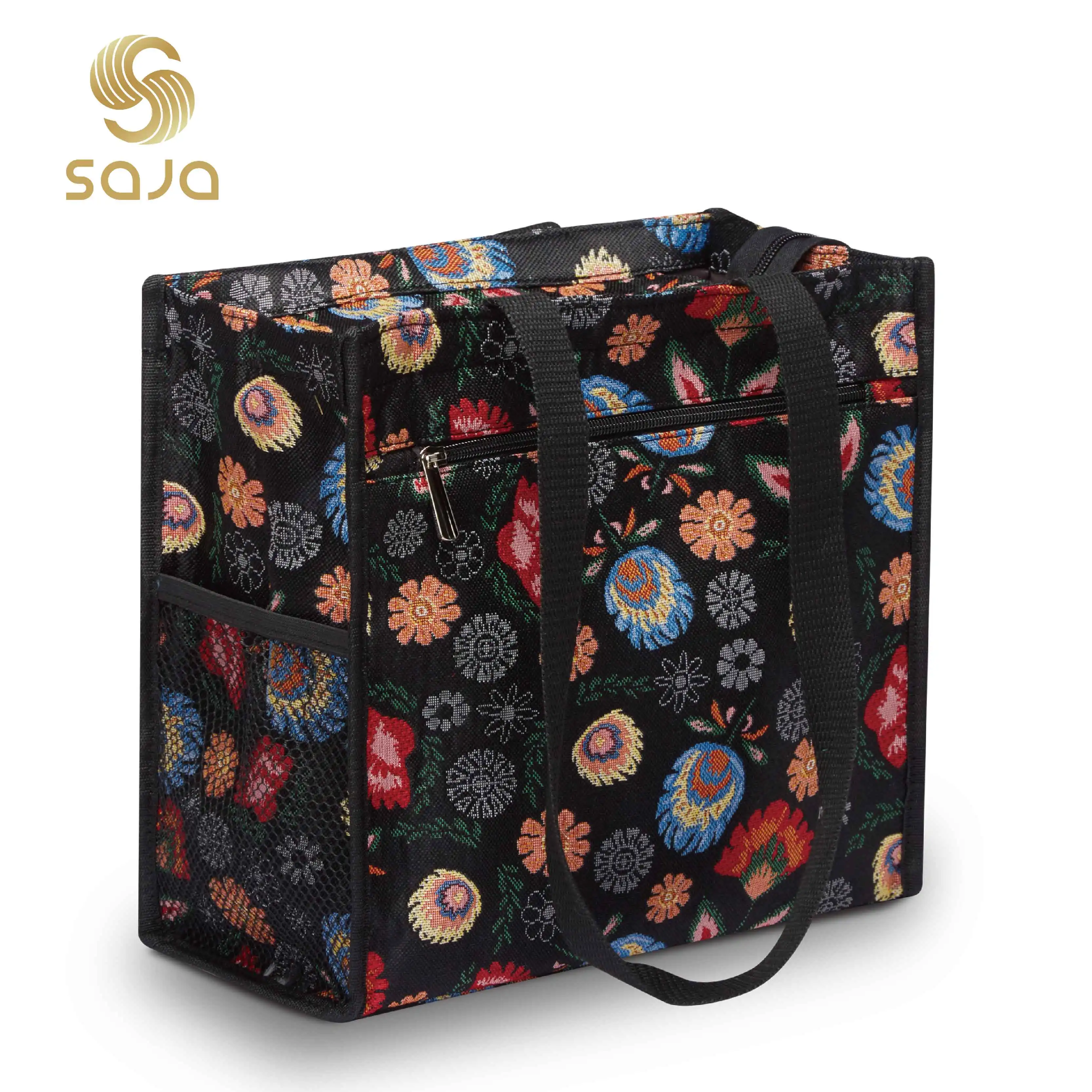 

SAJA Women Tote Bag Large Capacity Shoulder Bags Ladies Shopper Bag Handbag Cross Bag Garden Flower Shopping Bag Female Beach Ba