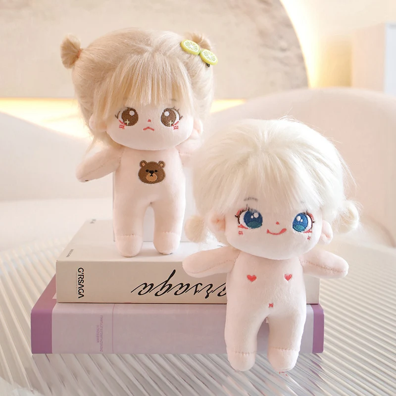 20cm Kawaii Idol Girls Doll Super Star No Attributes Fat Body Dolls Cute Stuffed Plush Soft Kids Toys Girls Fans Collection Gift