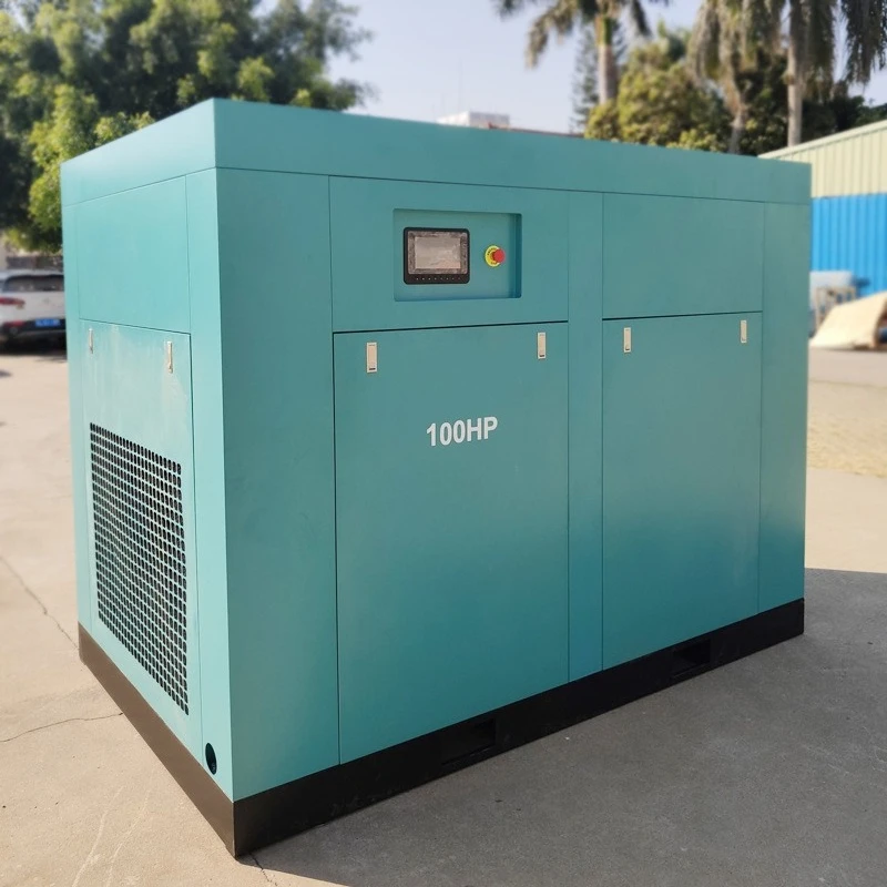 Screw air compressor 55kw 75kw100HP10 cubic frequency conversion power saving silent
