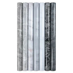 50cm幅大理石の自己接着壁紙ビニールウォールステッカー装飾的なフィルムの家の装飾のための防水コンタクトペーパー 10ベストセールスビニールバスルーム-6