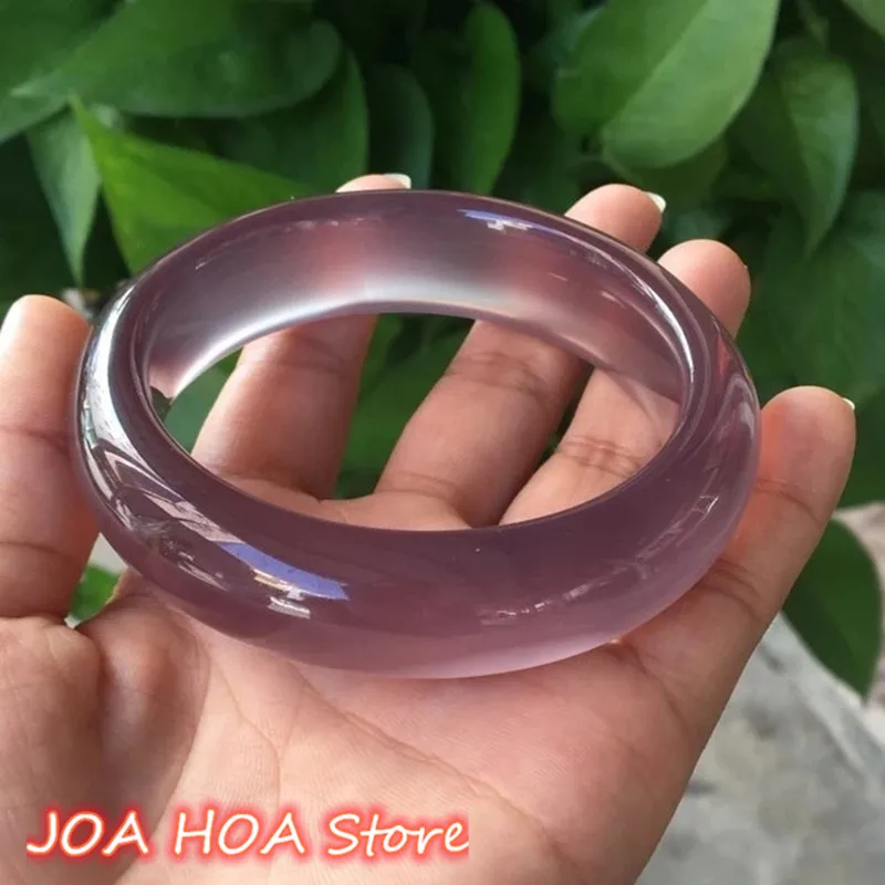 Purple Chalcedony Vintage High-end Ladies Jade Bangle Amethyst Bracelet