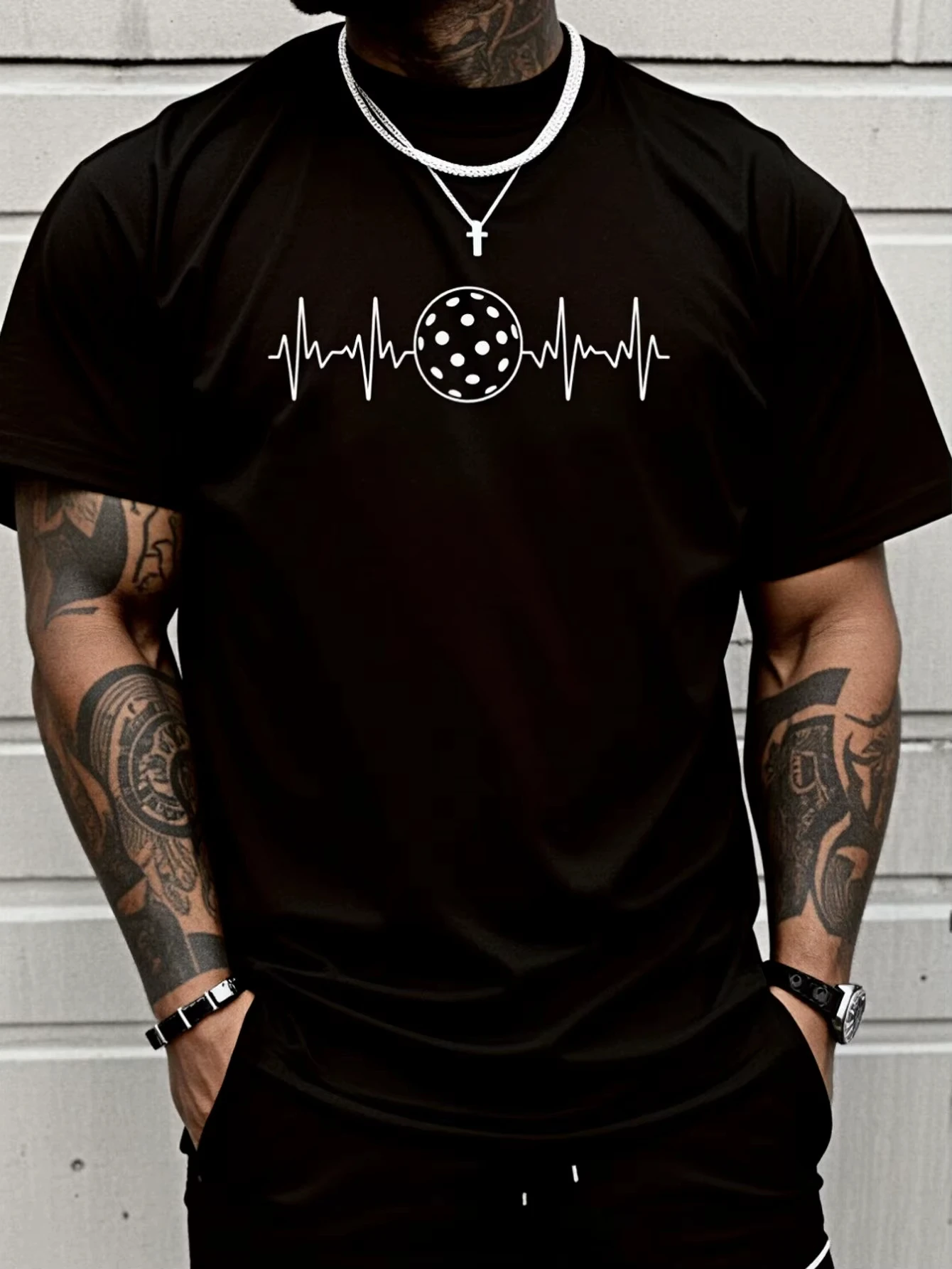 Cotton Pickleball Art for Men Women Pickle Ball Player Pickleball T-Shirt Fashion Women's Men's Graphic Tee Causal Tops Natural.