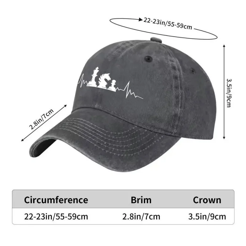 Chess Design Adjustable Casual Baseball Cap for Outdoor Activities and Everyday Wear
