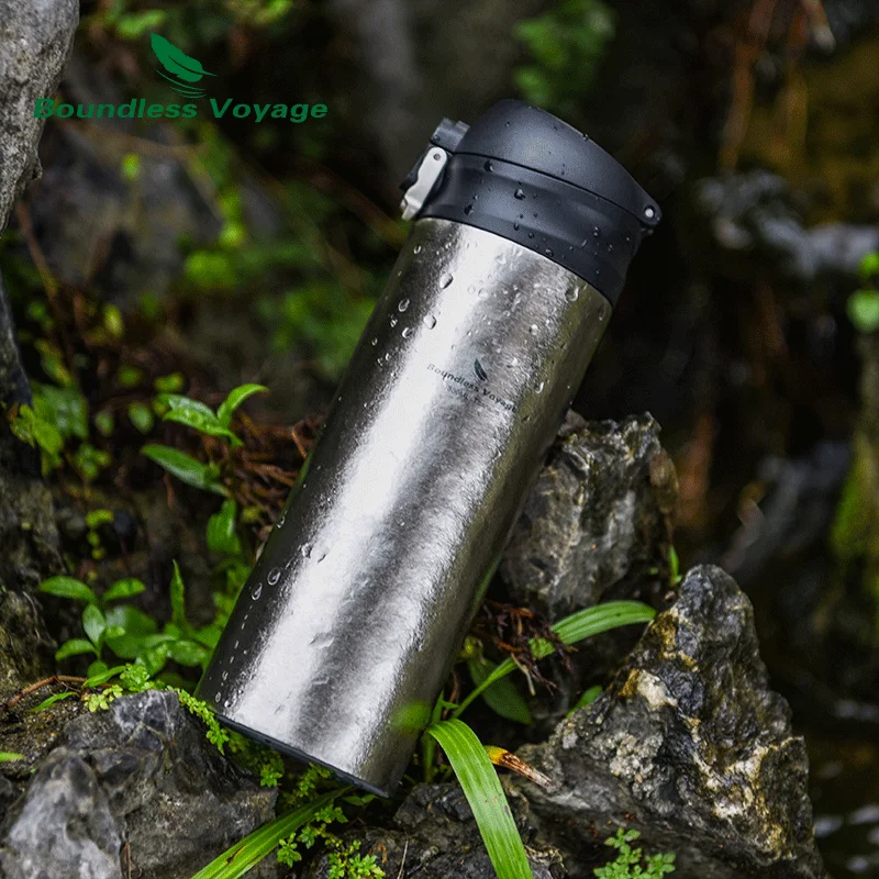 Boundless Voyage Titanium Thermos Fles Vacuüm Warm Koud Houden Pot Reizen Lekvrije Koffie Thee Water Cup Dubbelwandige Fles