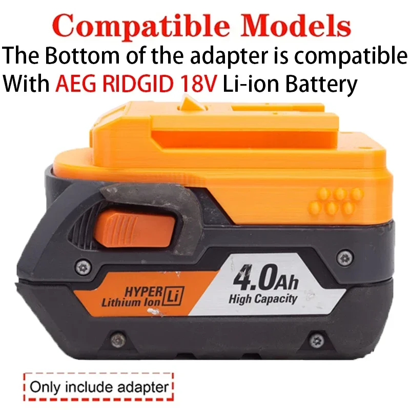 Adaptador/conversor para ferramentas de íon-lítio bosch 18v, conversor para aeg ridgid 18v, adaptador de bateria de íon-lítio, acessórios para ferramentas elétricas