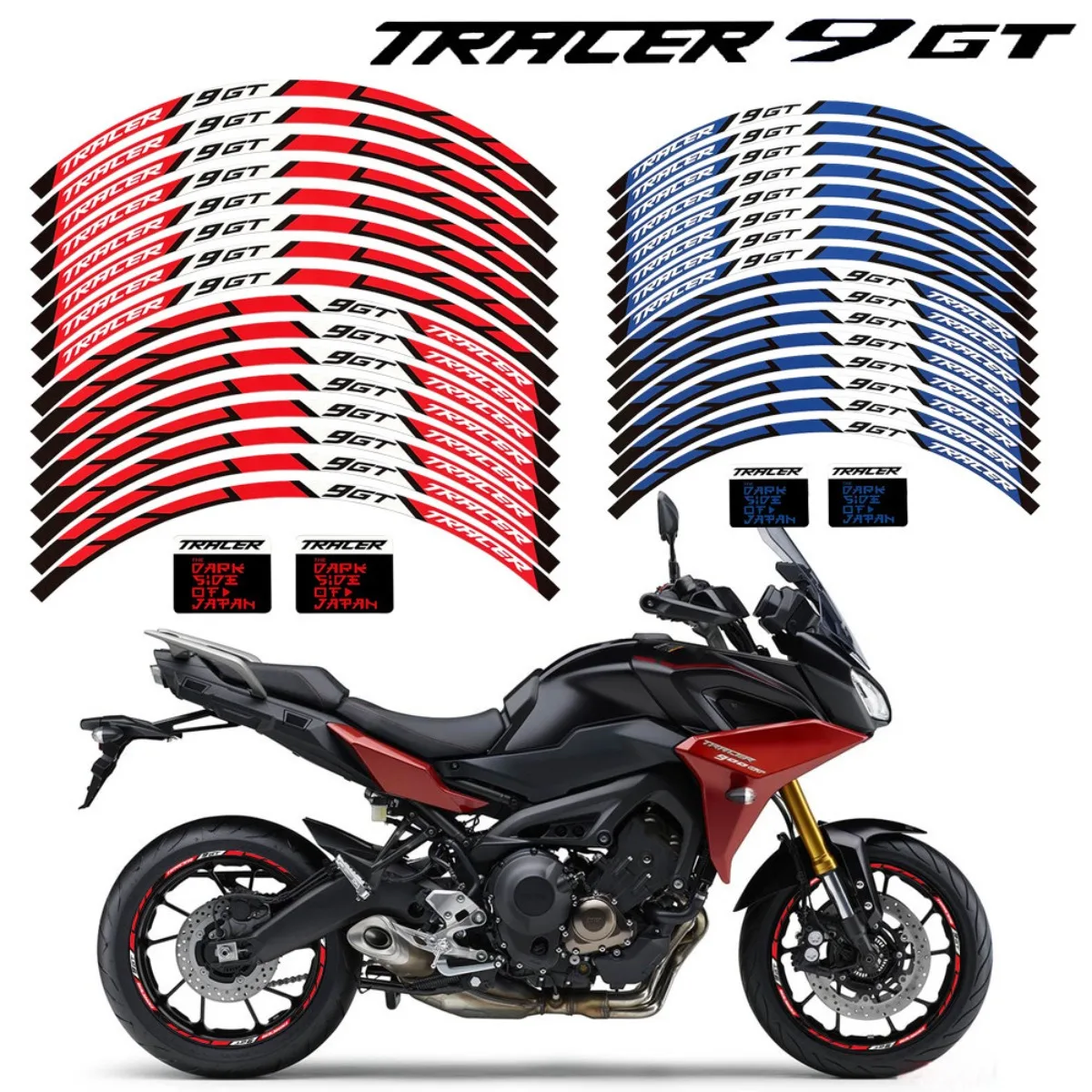 

For YAMAHA Tracer 9 GT Motorcycle Reflective Decals Accessories Motor Cycle Scoote Tyre Wheel Hub Rim Stripe Tape Stickers