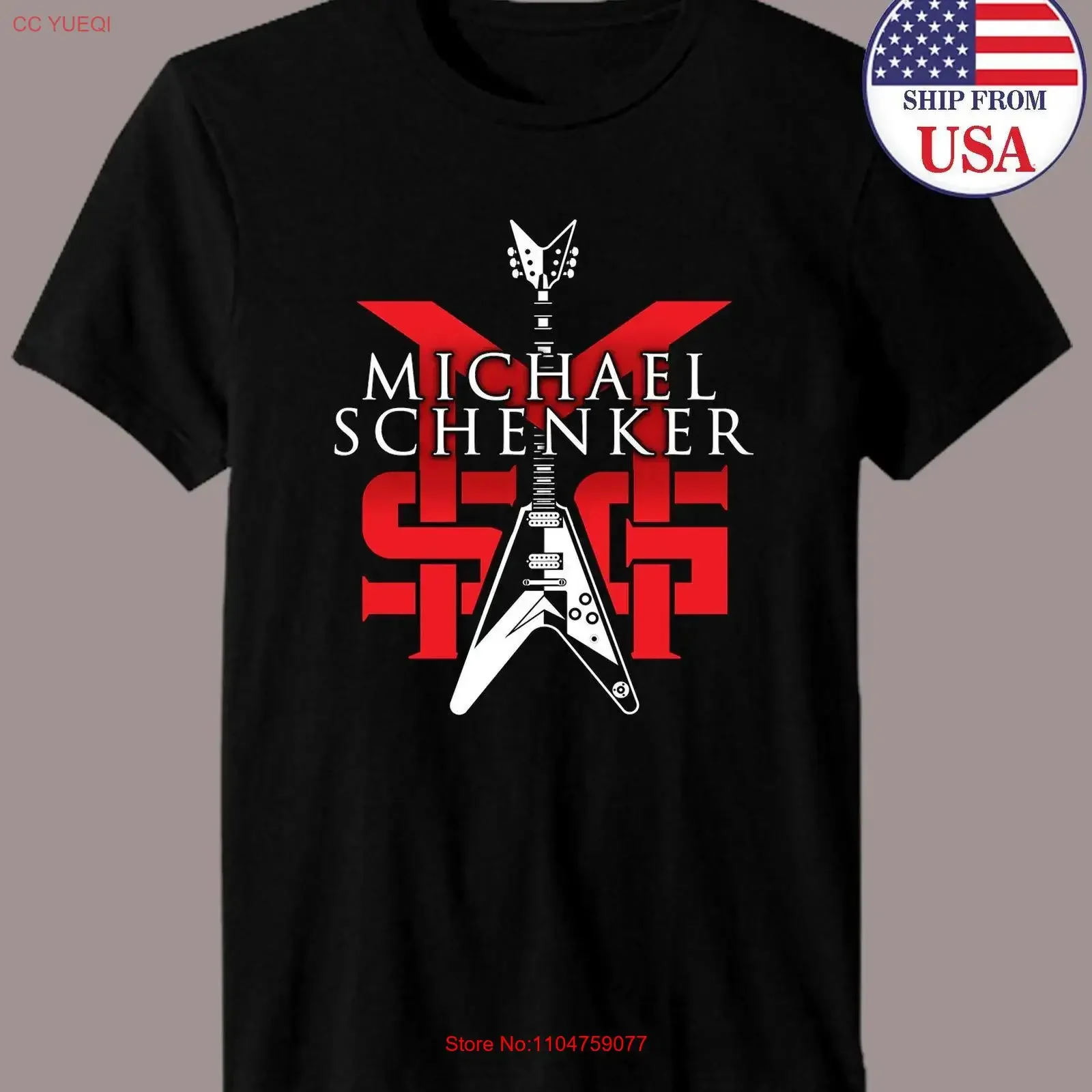Nueva Camiseta Popular de Michael Schenker con Diseño Musical Inglés, Tallas S-5XL, Estilo Vintage Lavado y Elástico, Unisex, para Uso Diario, con Gráficos Elegantes