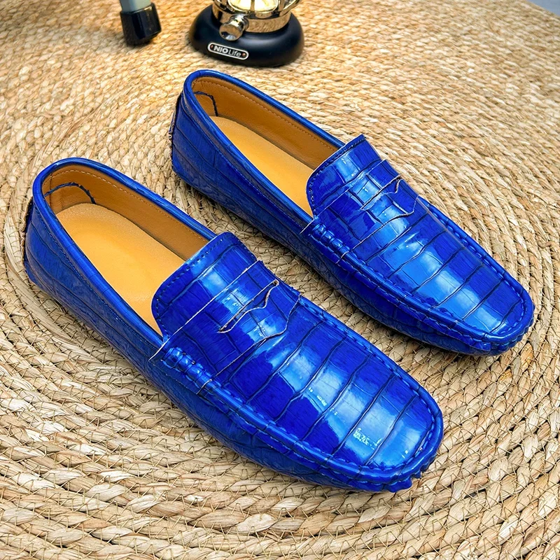 Mocassins Confortables en Cuir PU pour Homme, Chaussures Classiques de Conduite, Décontractées, de Haute Qualité, Nouvelle Mode