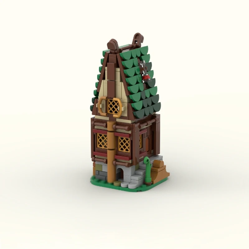 مدينة شارع عرض نموذج MOC قوالب بناء خمر منزل خشبي مخزن وحدات التكنولوجيا الهدايا عطلة تجميع ألعاب أطفال