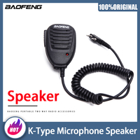 BAOFENG K-Type Microphone Speaker With Light For Walkie Talkie BF-888S UV-5R UV-82 UV-10R UV-S9 etc Two Way Radio Accessories