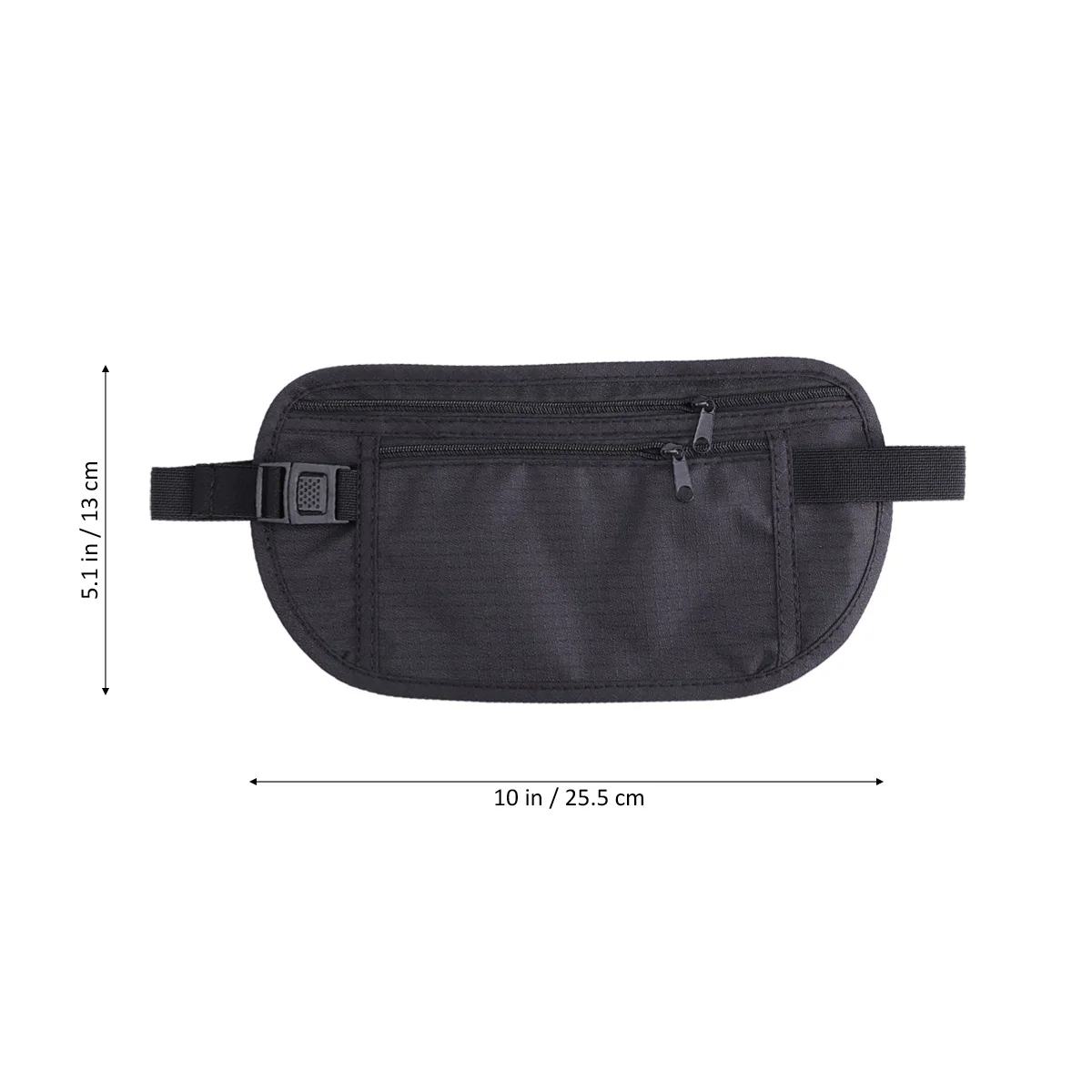 

Travel Waist Bag Money Belt Cell Phone Pocket Pouch Black Holder Durable Mesh Breathable Adjustable Elastic Belt Fits Keys Cash