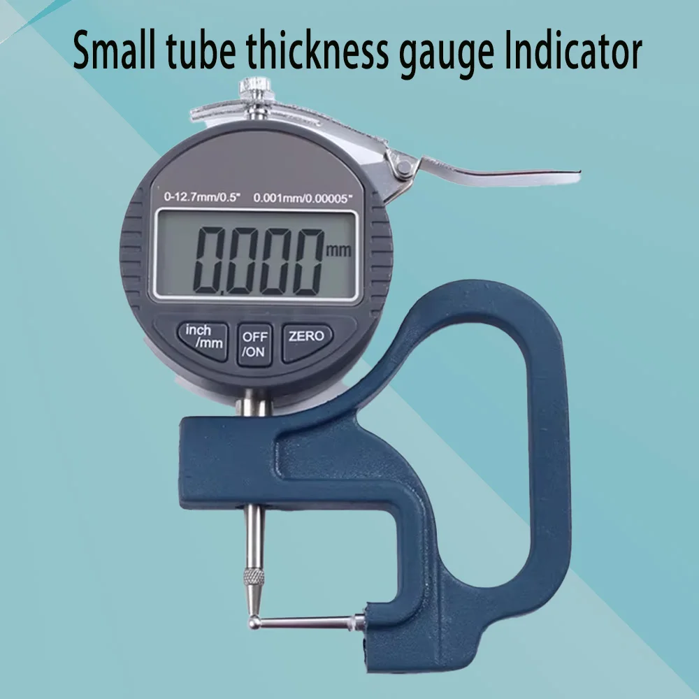 Small tube Thickness gauge Indicator Digital one thousandth thin long ball tips 0.001mm high precision drinking straw round