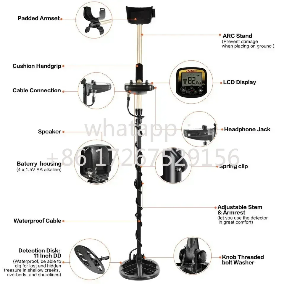 Detector de metais subterrâneo BUG Pro Gold Bug