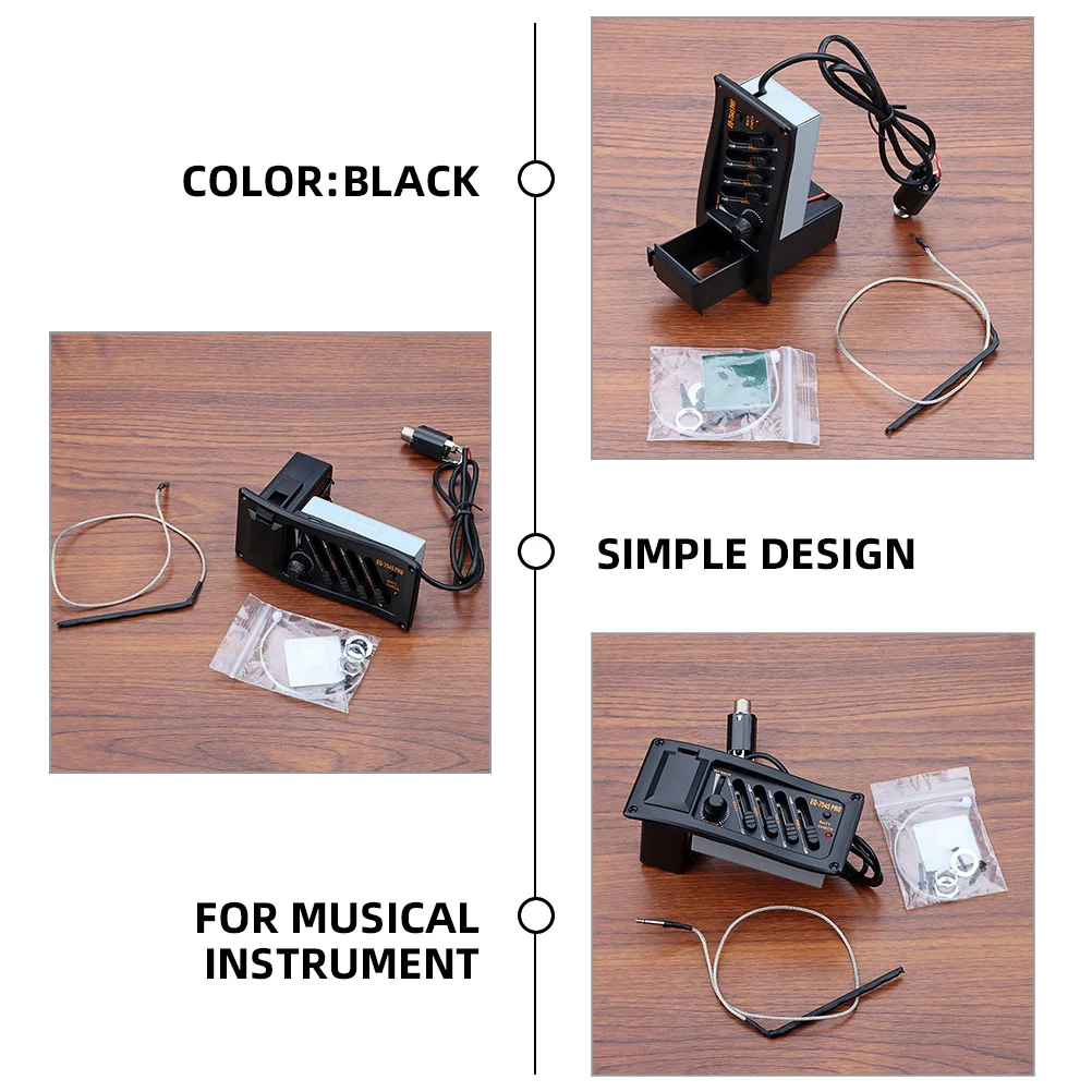 

Acoustic Guitar Pickup 1Set Advanced Technology Durable Metal Plastic Preamp System Replacement Part Guitar Pickup