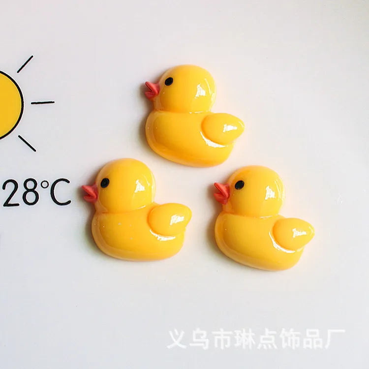 5pcs miniso series cute duck cartoon resin flatback cabochons diy crafts materials jewelry making charms