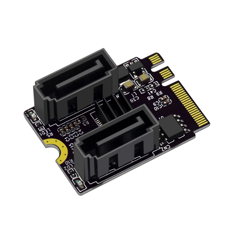 M2 to SATA3.0 Expansion Card KEY A + E WIFI M.2 to SATA Hard Disk Adapter Card Without Driver Installation JMB582 Chip-DTA9