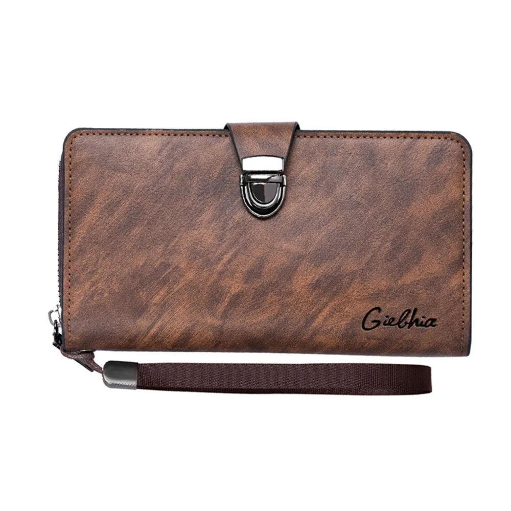 

Multiple Card Slots Male Long Wallet Elegant Large Capacity Fashion Clutch Wallet Handhold Anti Theft ID Card Holder