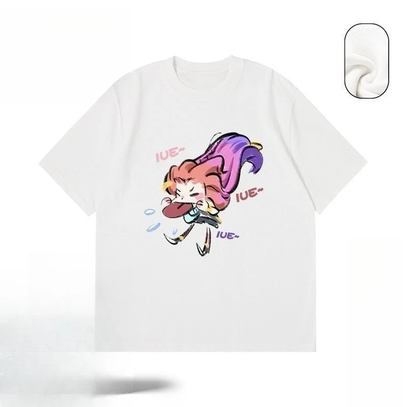 تي شيرت Alliance قصير الأكمام Guochao كاجوال مطبوع صيفي 2025 Tide Crew Neck ياباني