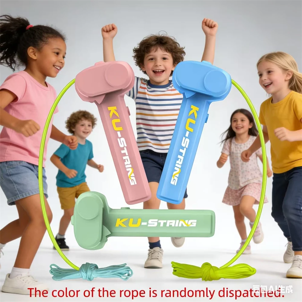 String Rope Glow in The Dark String Rope Launcher Luminous Portable Handheld String Stress Relief Toy For Kids Party Gift