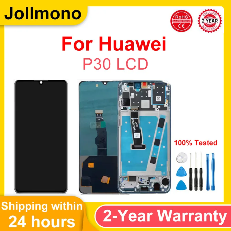 

NEW OLED For HUAWEI P30 With Frame LCD Display Touch Screen For HUAWE ELE-L29,ELE-L09,ELE-AL00,ELE-TL Screen Digitizer Assembly