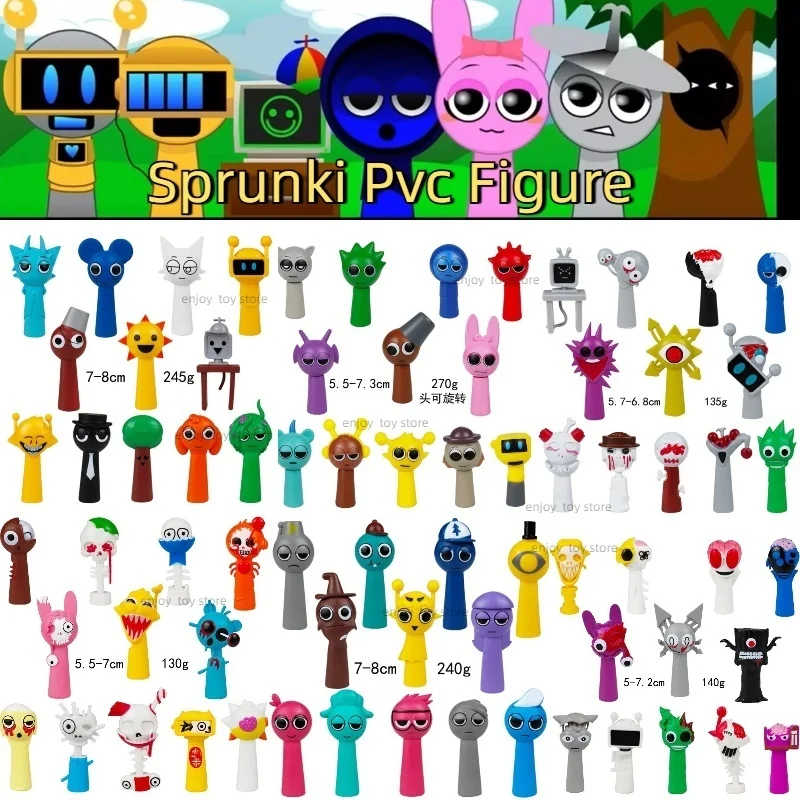 Game Sprunki Pvc Figure 1/6/12pcs 7-8.5cm Sprunki Incredibox Action Figures Collection Model Toy For Kid Birthday Christmas Gift