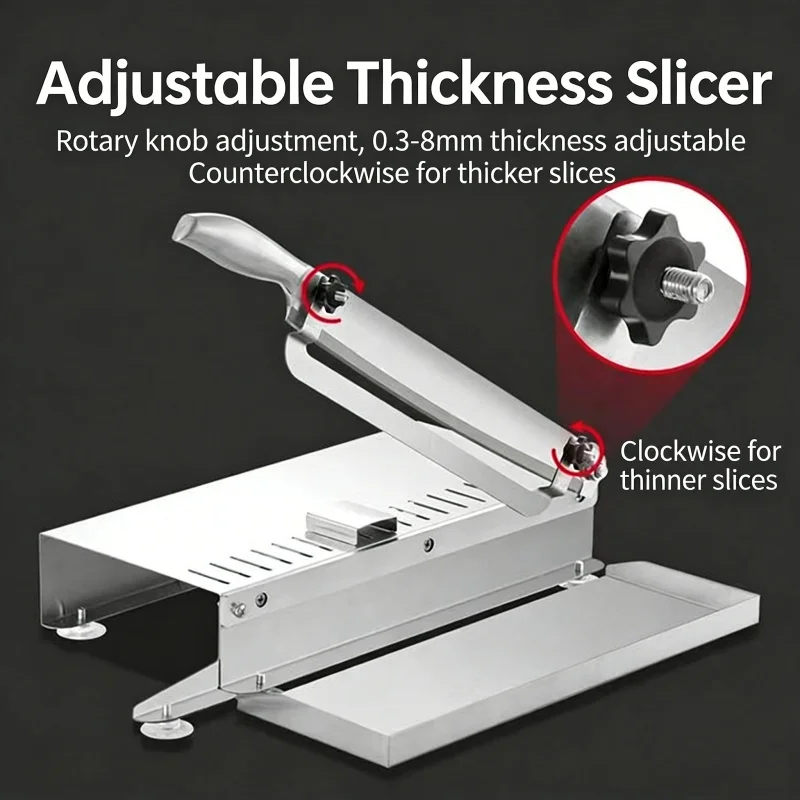 Multi‑Ingredient Commercial Manual Meat Slicer for Mutton Roll Frozen Meat Rice Cake Food Service
