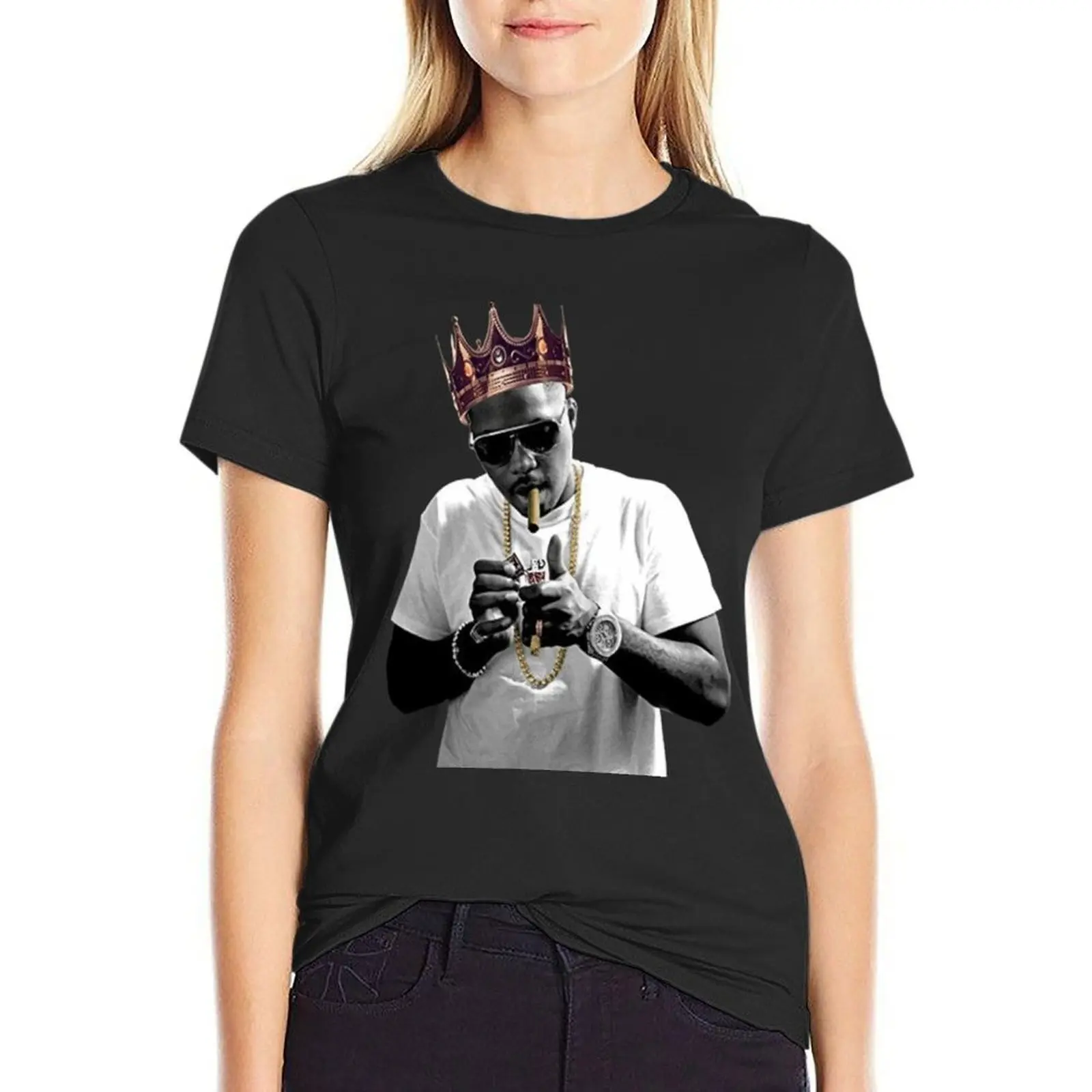 

King NAS T-Shirt plus size tops anime clothes hippie clothes western t-shirt dress for Women