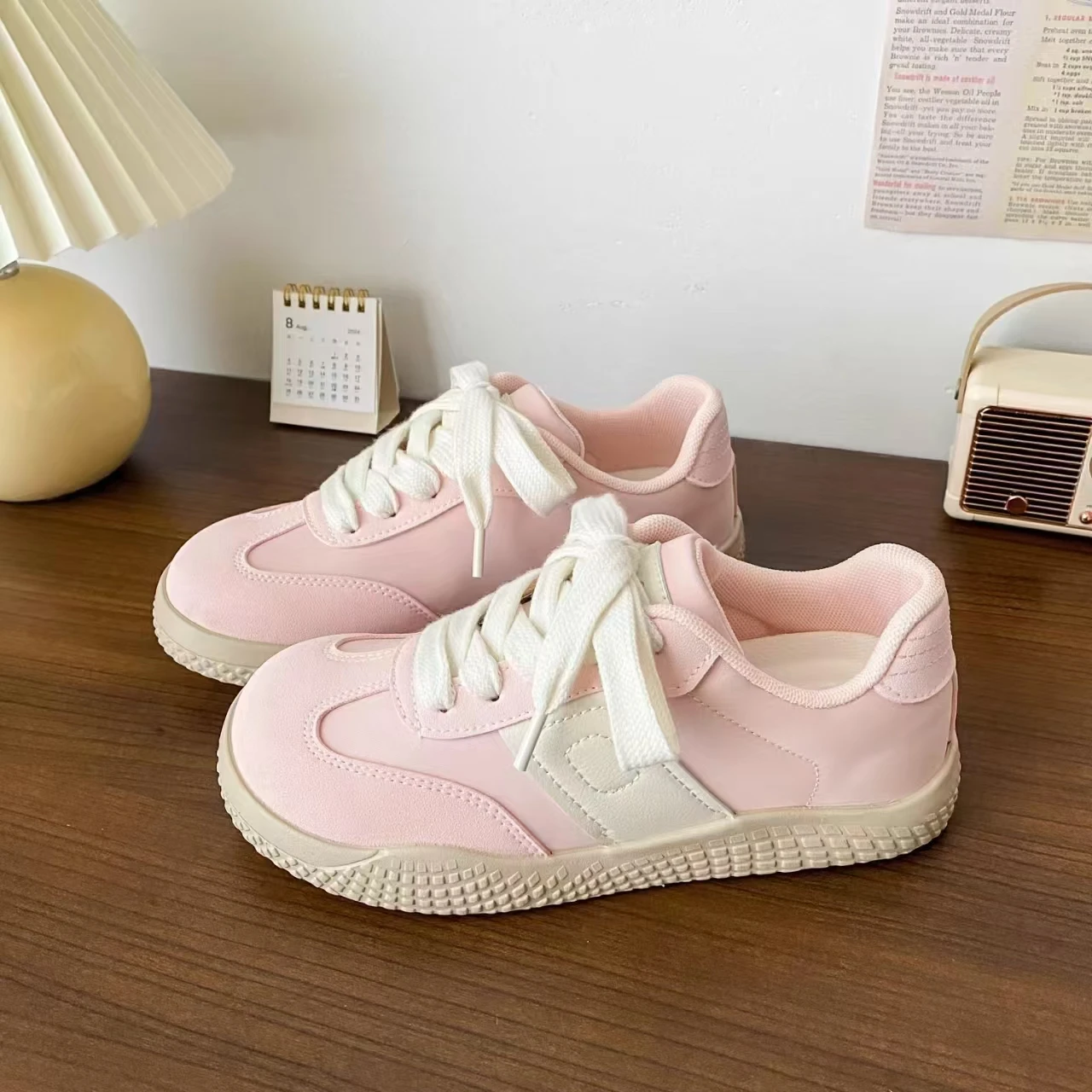 

Розовые женские плимсоллы Thi Bot De Xin, осень 2023, новый шикарный универсальный студенческий спортивный отдых, White oes Cross Bule Kor...