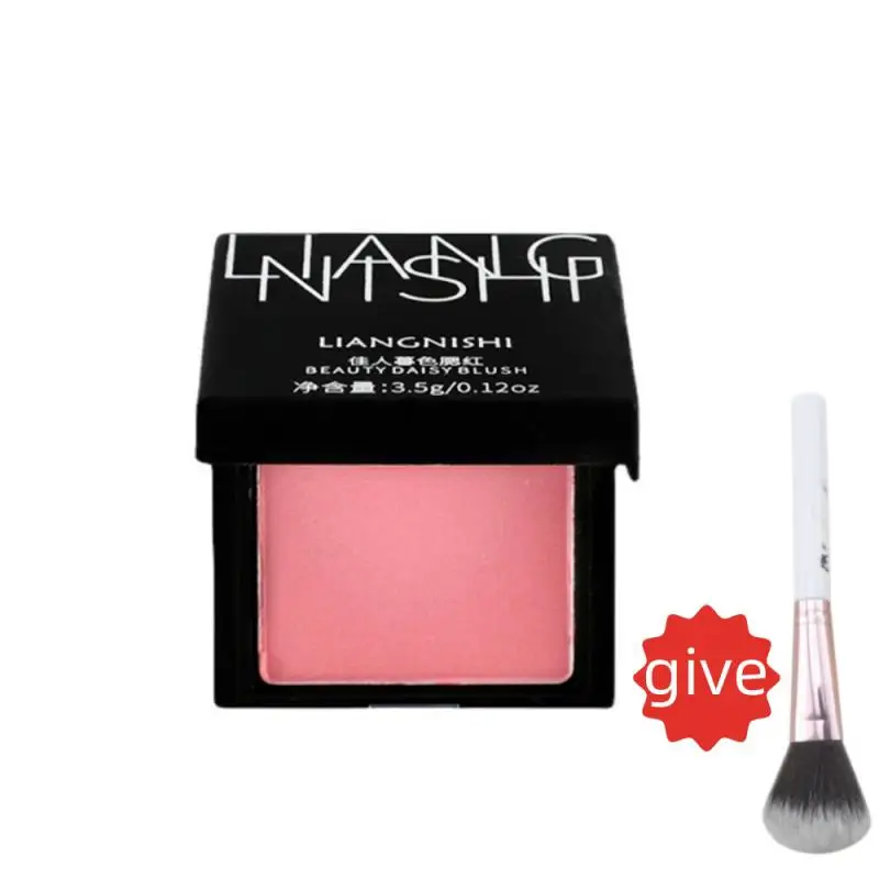 Single Color Blush Matte Natural Cheek Tint Brighten Face Waterproof Face Contouring Cosmetics Blush Powder Soft Female Makeup