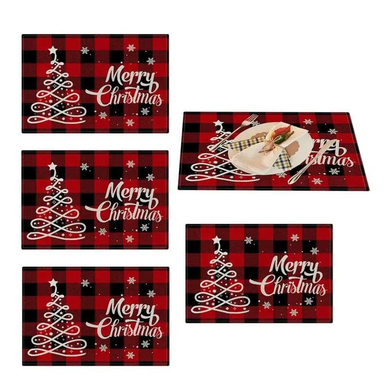 

Table Mats For Christmas Snowman 18X13Inches Christmas Placemats Linen Table Mats Seasonal Table Placemats Rectangle Heat