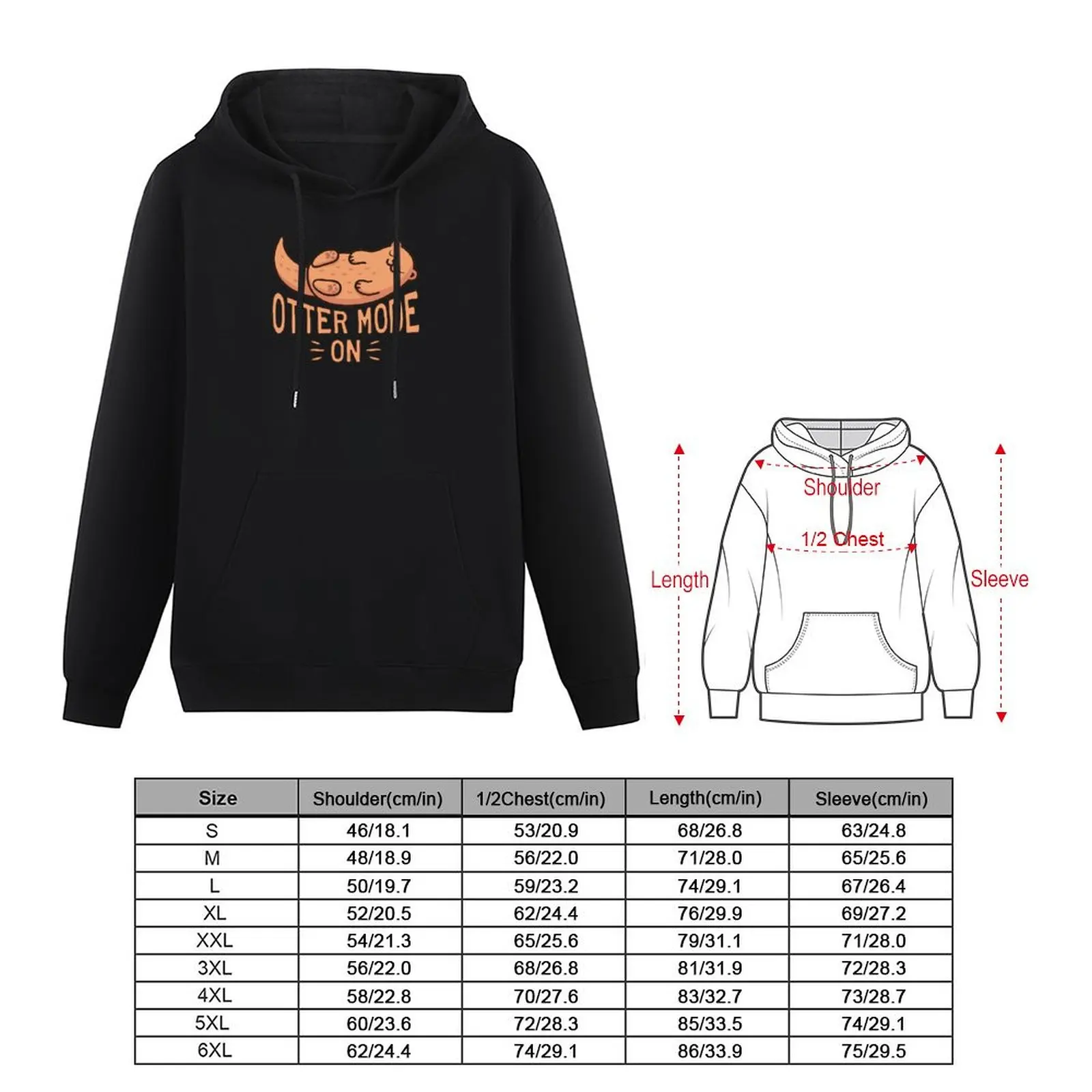 Otter Mode ON Pullover Hoodie autumn new products men's autumn clothes blouse autumn men's oversize hoodie