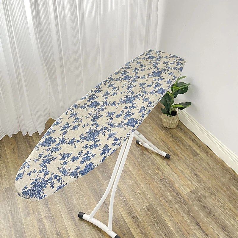 140x50cm Universal Ironing Board Cover Printed Thickened Cotton Padded Scorch Resistant Drawstring Tightening Protector Cover