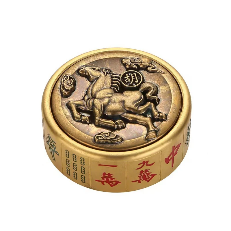 Handheld Desktop Copper Ornament Playing Mahjong Fidget Spinner Instant Win Stress Relief Wholesale for Str